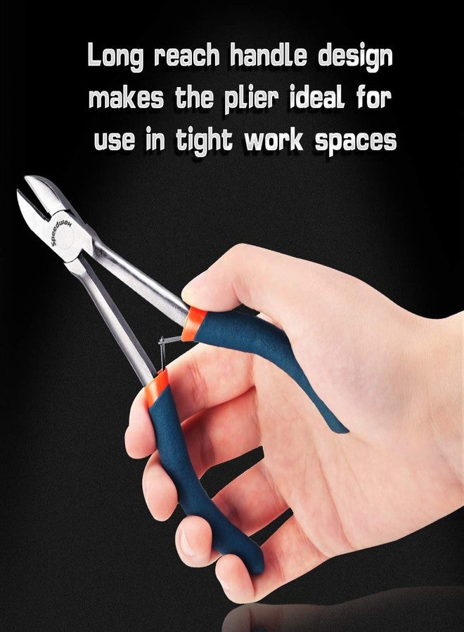 SPEEDWOX Side cutter Long Reach Diagonal Pliers 6 Inch Mini Fine Wire Cutting Plier Nippers High Leverage Reduce Efforts Precision Micro Wire Cutters for Hard to Reach Narrow Spaces - Image 4