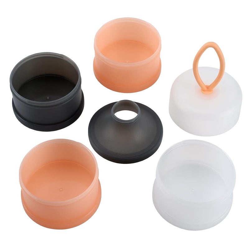 accmor 3 Pack Baby Formula Dispenser On The Go, Stackable Formula Dispenser Formula Container to Go, Non-Spill Portable Milk Powder Kids Snack Storage Container, BPA Free - Image 3