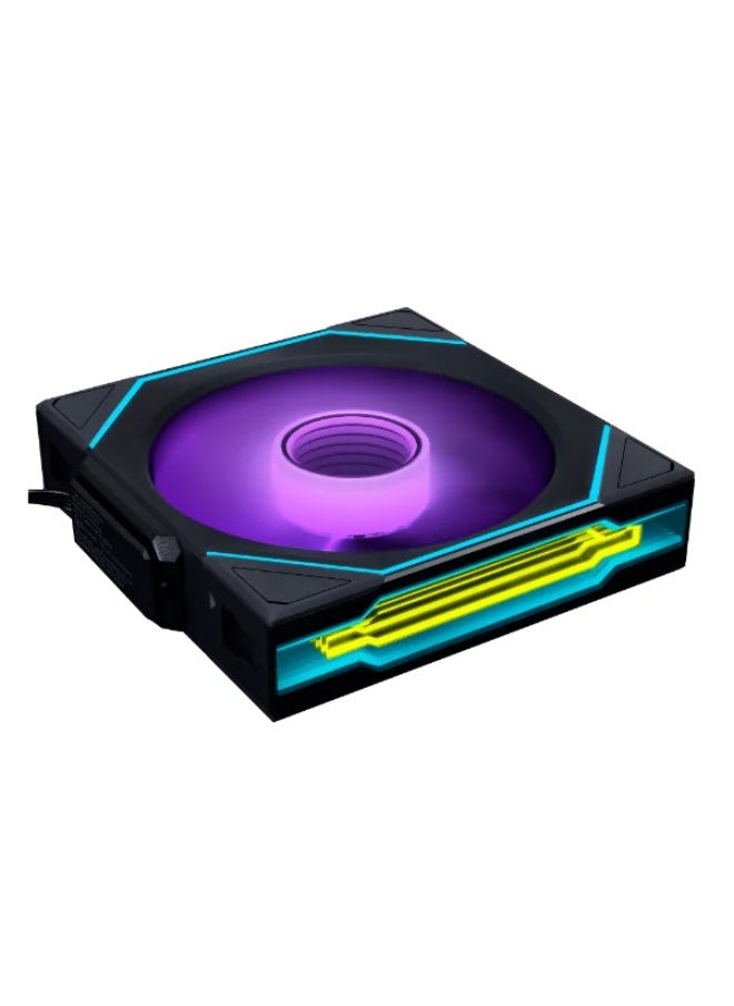 LIAN LI UNI FAN SL-INF WIRELESS 120 Reversed Black Single Case Fan, 120×122.1x25mm, 0, 200~2200 RPM Fan Speed, 2.2 mmH2O Air Pressure, 69.7 CFM Air Flow, FDB Bearing, Cableless RGB | 12RSLIN1W1B  - Image 3