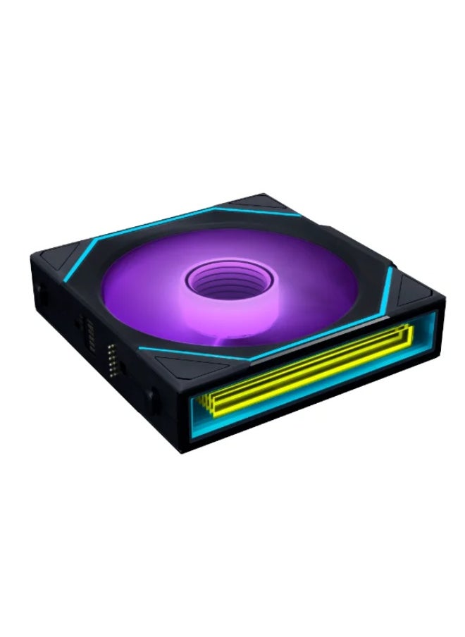 LIAN LI UNI FAN SL-INF WIRELESS 120 Reversed Black Single Case Fan, 120×122.1x25mm, 0, 200~2200 RPM Fan Speed, 2.2 mmH2O Air Pressure, 69.7 CFM Air Flow, FDB Bearing, Cableless RGB | 12RSLIN1W1B  - Image 2