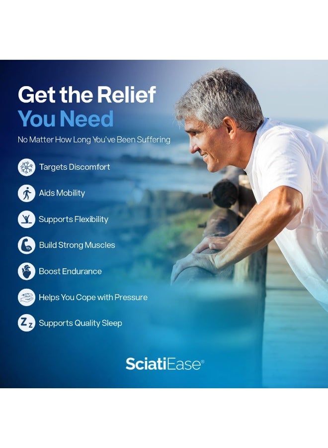 SciatiEase Sciatic Nerve Support Supplement – AlphaPalm™, PEA, Vitamin B Complex & Alpha Lipoic Acid 300mg – 120 Capsules | Nerve Health, Joint Pain Relief, Mobility & Wellness - Image 5