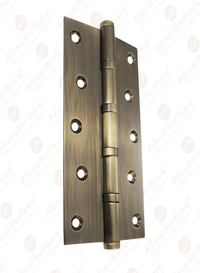 Adonai Hardware Brass Ball Bearing Hinge (6" x 3" x 3mm x 2 Pack, Antique Brass) - Image 2