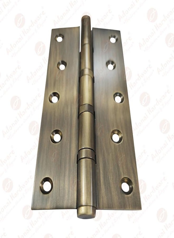 Adonai Hardware Brass Ball Bearing Hinge (6" x 3" x 3mm x 2 Pack, Antique Brass) - Image 4