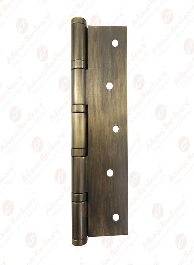 Adonai Hardware Brass Ball Bearing Hinge (6" x 3" x 3mm x 2 Pack, Antique Brass) - Image 5