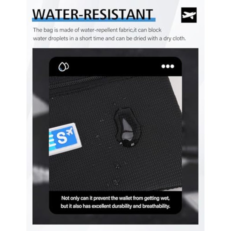 محفظة World Travel Essentials للعملات وجوازات السفر وبطاقات النقود وحامل التذاكر RFID - Image 4