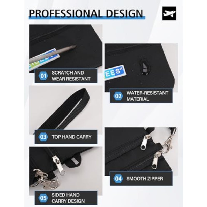 محفظة World Travel Essentials للعملات وجوازات السفر وبطاقات النقود وحامل التذاكر RFID - Image 5