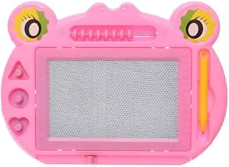Magnetic Erasable Drawing Board with Alphabet and Mathematical Skills (20x25cm) - Pink