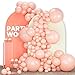PartyWoo Baby Pink Balloons 140pcs Different Sizes of 18 12 10 5 Inch Pastel Light Pale Pink Peach Balloon Arch Kit Garland for Wedding Baby Shower Engagement Girl Birthday Party Decorations PinkQ21 - Image 2