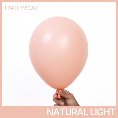 PartyWoo Baby Pink Balloons 140pcs Different Sizes of 18 12 10 5 Inch Pastel Light Pale Pink Peach Balloon Arch Kit Garland for Wedding Baby Shower Engagement Girl Birthday Party Decorations PinkQ21 - Image 5