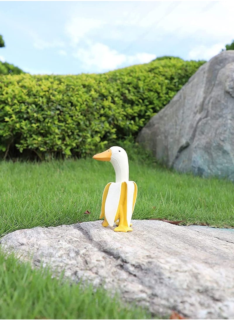 SYOSI Garden Sculptures, Statues Garden Decor, Creative Banana Duck Garden Art Decorations, Garden Gnome Statues Suitable for Patio Lawn Yard Office Outdoor Decor Housewarming Garden Art Gift  - Image 4