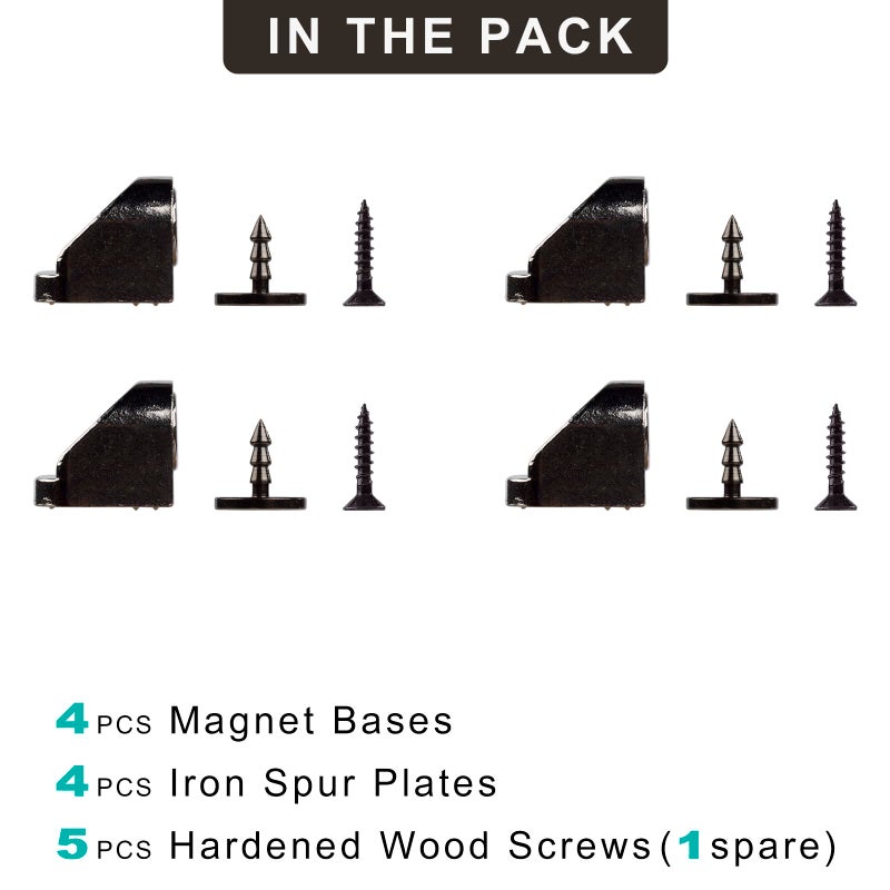 Keenkee 4 Set Magnetic Door Catch And Latch  Cabinet Magnets Hardware For Kitchen  Closet  Cupboard And Other Furniture Doors And Drawers Closer  Closure Closing  Black Tone Gun Metal Color - Image 3