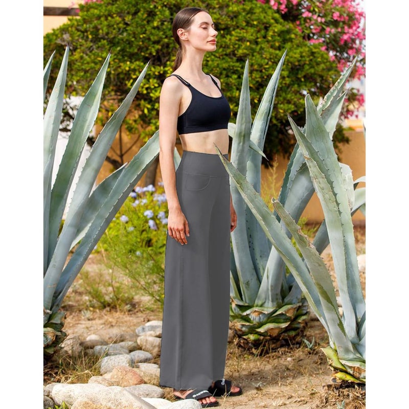 NEW YOUNG 3 Pack Women's Wide Leg Pants with Pockets High Waist Loose Sweatpants Casual Lounge Yoga Workout Palazzo - Image 3