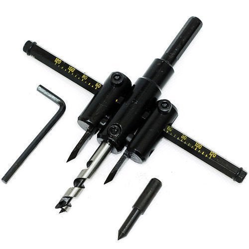 uptodateproducts Alloy Steel Tools Accessories Adjustable Metal Circle Hole Saw Drill Bit Cutter Kit - Image 1