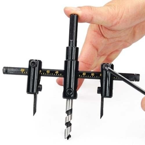 uptodateproducts Alloy Steel Tools Accessories Adjustable Metal Circle Hole Saw Drill Bit Cutter Kit - Image 2