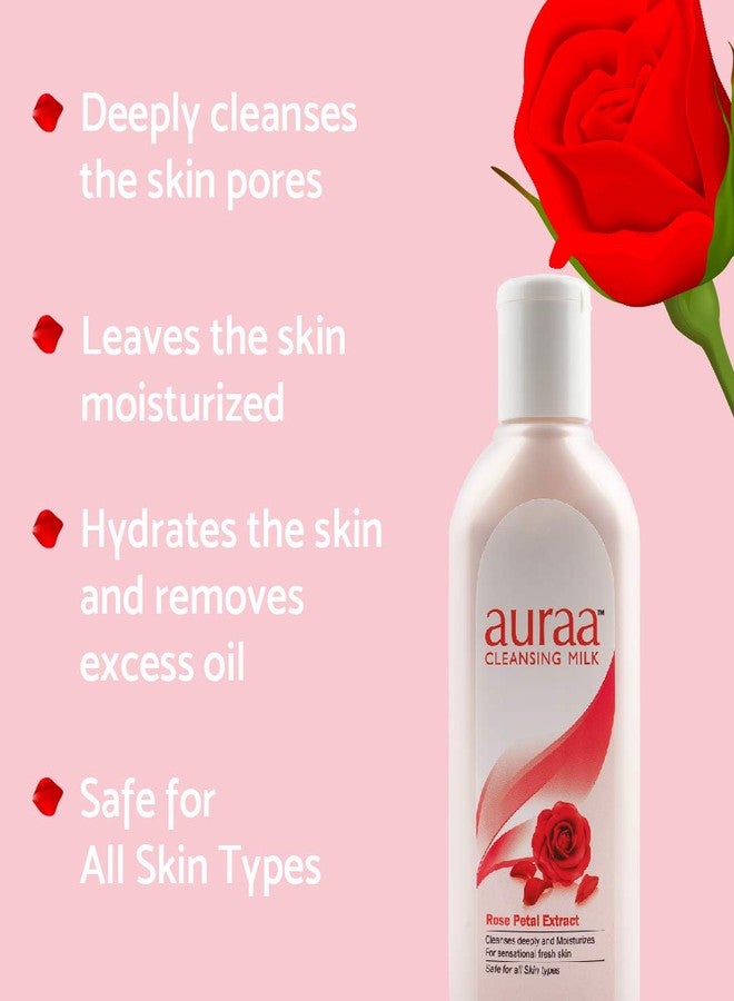 Auraa Deep Cleansing Rose Petal Extract Cleansing Milk, 200ml each (Pack of 3) - Image 4