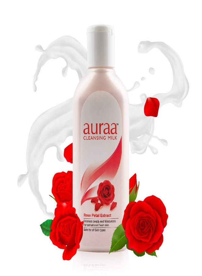 Auraa Deep Cleansing Rose Petal Extract Cleansing Milk, 200ml each (Pack of 3) - Image 2