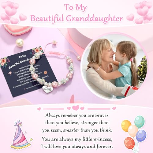 UNGENT THEM Granddaughter Gifts from Grandma Little Girls Bracelets Kids Jewelry 8 12 10 6 5 7 9 11 Year Old Birthday Valentines Christmas Stocking Stuffers for Kid Girl Tween Grandkids - Image 4