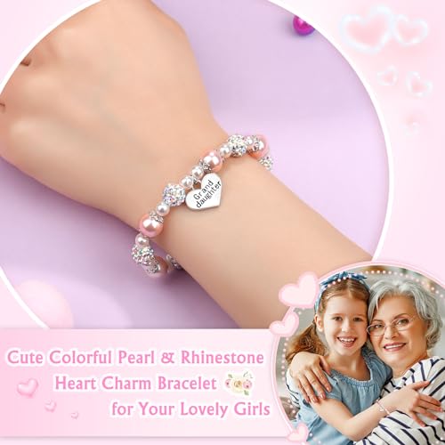 UNGENT THEM Granddaughter Gifts from Grandma Little Girls Bracelets Kids Jewelry 8 12 10 6 5 7 9 11 Year Old Birthday Valentines Christmas Stocking Stuffers for Kid Girl Tween Grandkids - Image 2