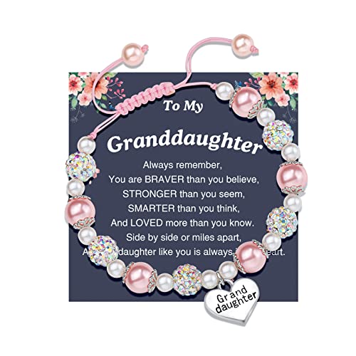 UNGENT THEM Granddaughter Gifts from Grandma Little Girls Bracelets Kids Jewelry 8 12 10 6 5 7 9 11 Year Old Birthday Valentines Christmas Stocking Stuffers for Kid Girl Tween Grandkids - Image 1