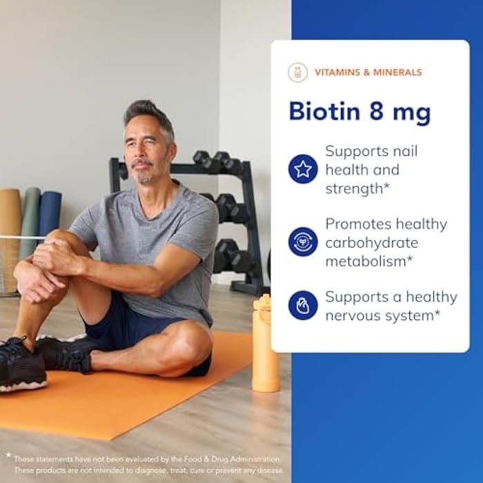 Pure Encapsulations Biotin 8 mg - B Vitamin Supplement to Aid Stress Relief, Hair, Skin & Nail Strengthening, Metabolism, Carbohydrate Support & Nervous System* - with Premium Biotin - 120 Capsules - Image 3