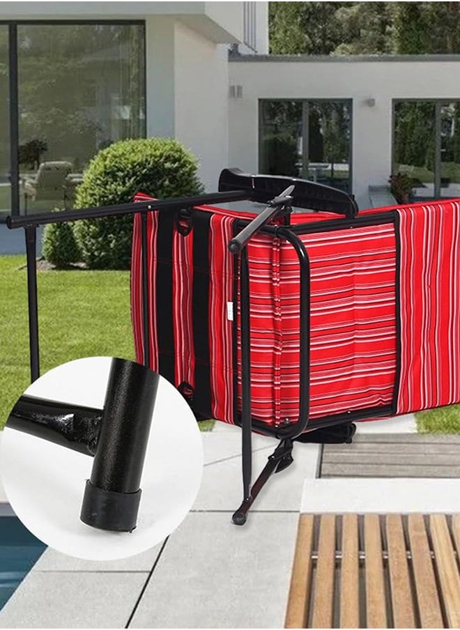 Generic Camping Foldable Beach Chair，Camping Chair for Adults，Lightweight Portable Backpack Chair with Hard Armrest,for Outdoor/Lawn/Trip/Picnic  - Image 3