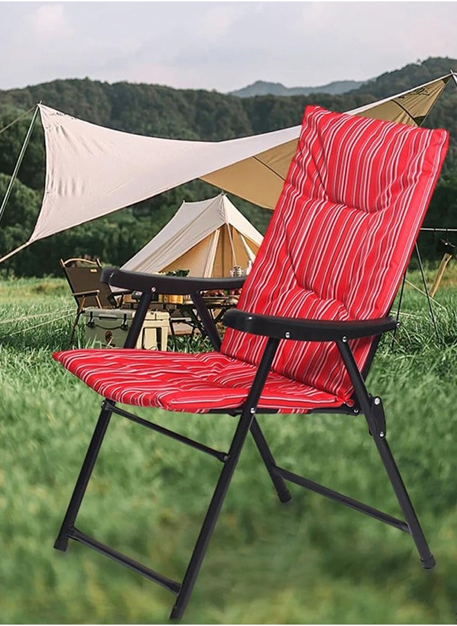 Generic Camping Foldable Beach Chair，Camping Chair for Adults，Lightweight Portable Backpack Chair with Hard Armrest,for Outdoor/Lawn/Trip/Picnic  - Image 4