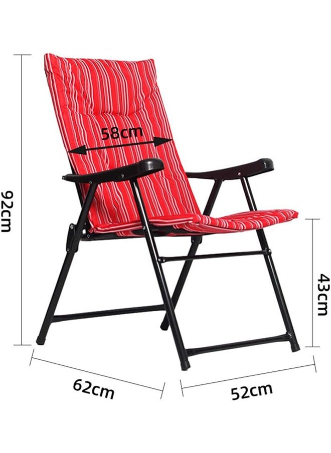 Generic Camping Foldable Beach Chair，Camping Chair for Adults，Lightweight Portable Backpack Chair with Hard Armrest,for Outdoor/Lawn/Trip/Picnic  - Image 2