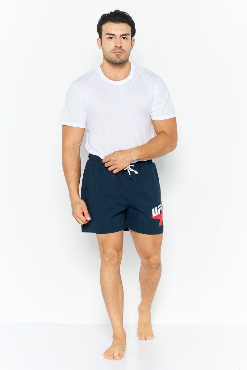 Ufc Men Brand Logo Board Shorts, Navy - Image 4