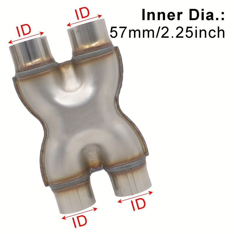 Stainless Steel Exhaust Pipe H Type X Four Way Connector 76 Mm - Image 4