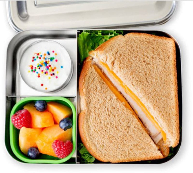 LunchBots طقم أكواب بينتو سيليكون من لونش بوتس - ملحقات مصممة لتناسب صناديق الغداء المتوسطة والكبيرة - 7 قطع - أزرق/أكوا - Image 3