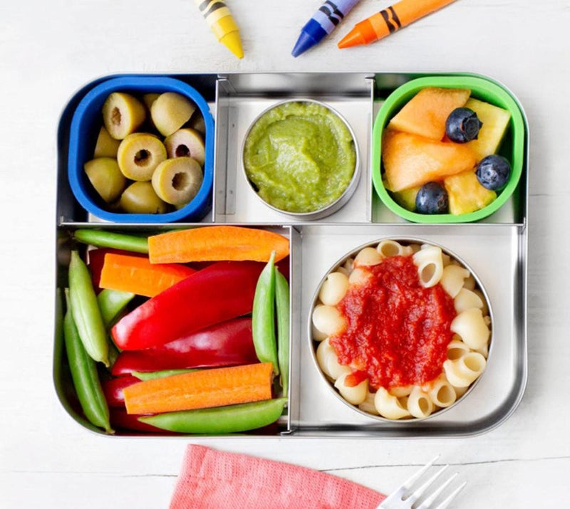LunchBots طقم أكواب بينتو سيليكون من لونش بوتس - ملحقات مصممة لتناسب صناديق الغداء المتوسطة والكبيرة - 7 قطع - أزرق/أكوا - Image 2