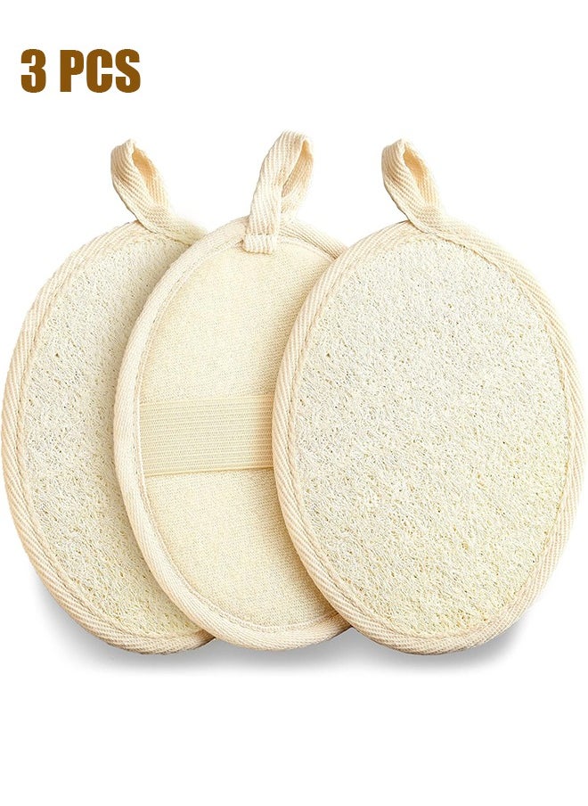 HY - 3 Pack Loofah Sponge Exfoliating Body Scrubber - Natural Luffa Bath Sponge Body Scrubbers for Use in Shower Exfoliator for Women Men SPA Shower,Body Loofah Back Scrubber for Washing - Image 1