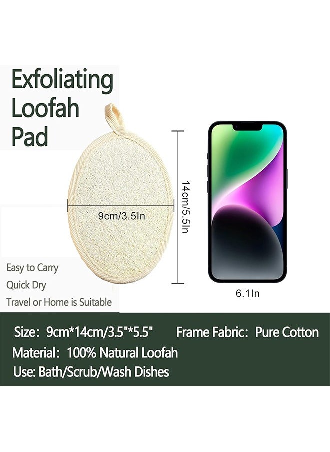 HY - 3 Pack Loofah Sponge Exfoliating Body Scrubber - Natural Luffa Bath Sponge Body Scrubbers for Use in Shower Exfoliator for Women Men SPA Shower,Body Loofah Back Scrubber for Washing - Image 1