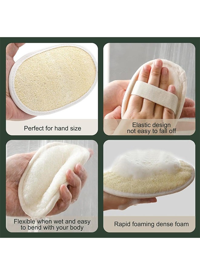 HY - 3 Pack Loofah Sponge Exfoliating Body Scrubber - Natural Luffa Bath Sponge Body Scrubbers for Use in Shower Exfoliator for Women Men SPA Shower,Body Loofah Back Scrubber for Washing - Image 1
