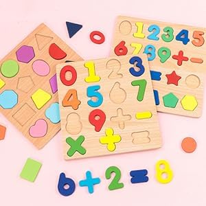 AMENDAS Wooden Learning Educational ABCD Board for Kids, Activity Toys for Toddlers & Preschoolers | ABCD Puzzle Set | Puzzle Toys for 2 Years Old Boys & Girls (Alphabets, Numbers & Shapes) - Image 2