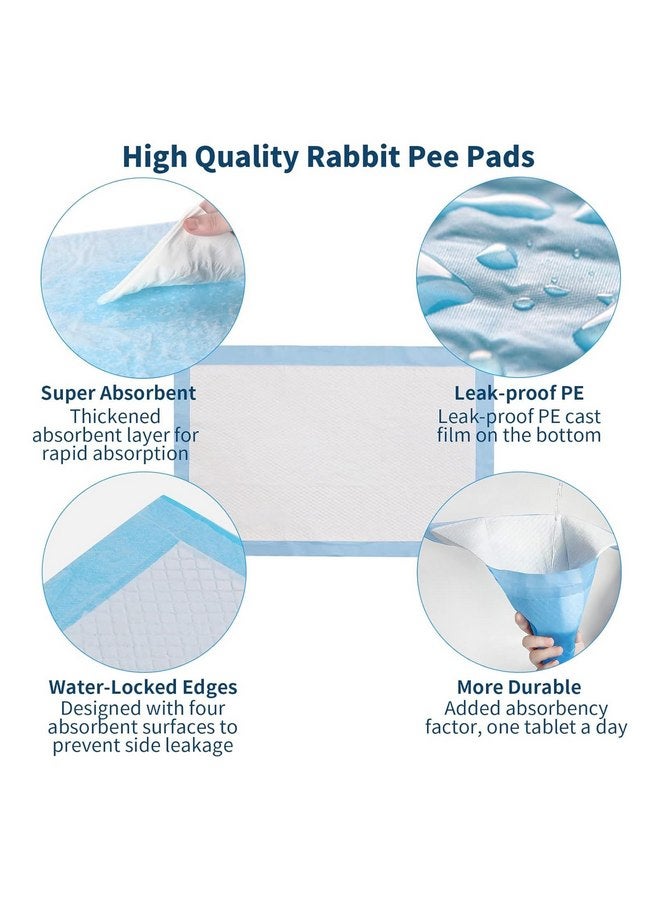 Hamiledyi Rabbit Pee Pads Disposable Cage Liners Leak-Proof Super Absorbent Pet Toilet/Potty Training Pad for Puppy Guinea Pigs Hedgehog Hamsters Chinchillas and Other Small Pets (20PCS ) - Image 5