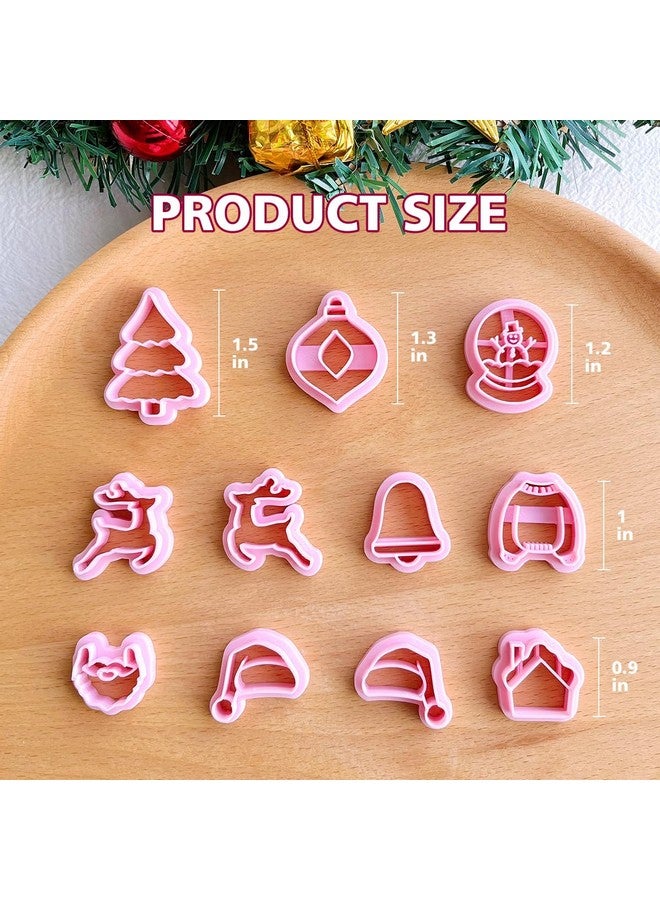 Keoker Christmas Polymer Clay Cutters, Polymer Clay Cutters For Earrings Christmas, 11 Shapes Christmas Clay Earrings Cutters, Winter Clay Cutters (Earrings Clay Cutters) - Image 2