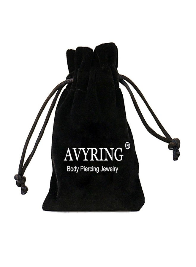 AVYRING حلقات سرة من التيتانيوم الوردي AVYRING G23، مقاس 14G، ملولبة داخليًا، قصيرة، 1/4 بوصة (6 مم). - Image 4
