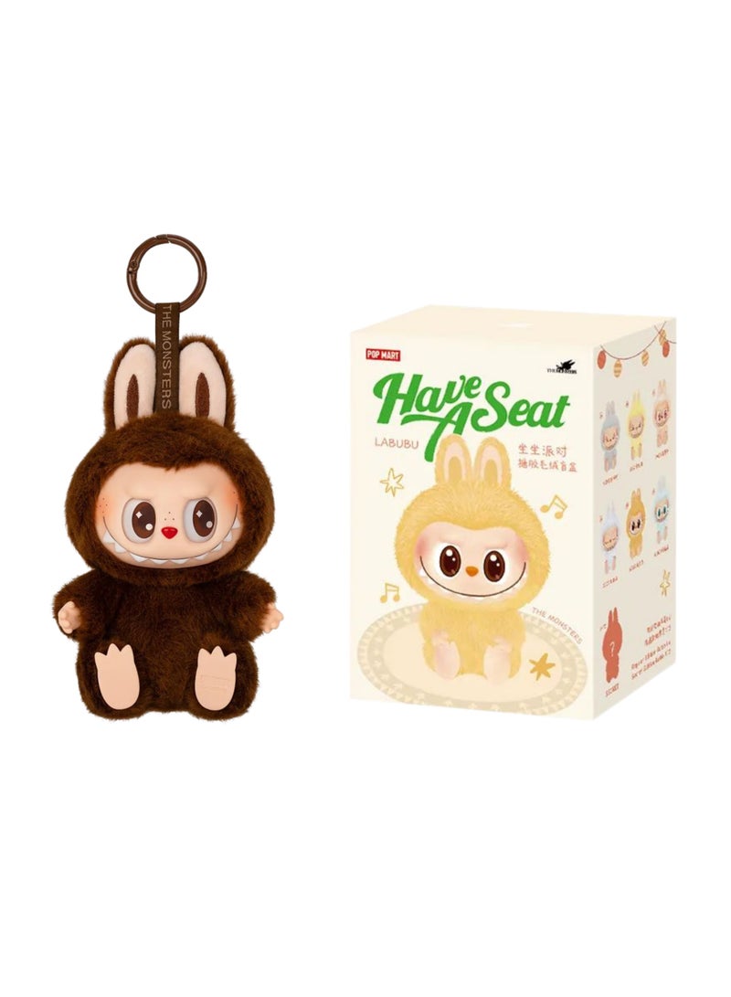 POP MART (Blind Box) Labobo soft stuffed doll, comes in multiple styles, as a stylish and beautiful accessory, has many uses for children and adult girls, equipped with a hanging ring, perfect as a keychain or bag decoration  - Image 1