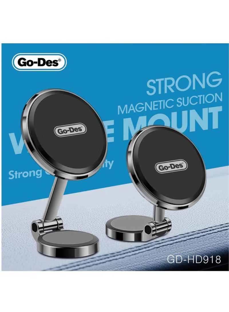 GO-DES Instrument Panel Magnetic Adhesive All Model Strong Adsorption Windshield Foldable Universal Car Phone Holder(GD-HD918)