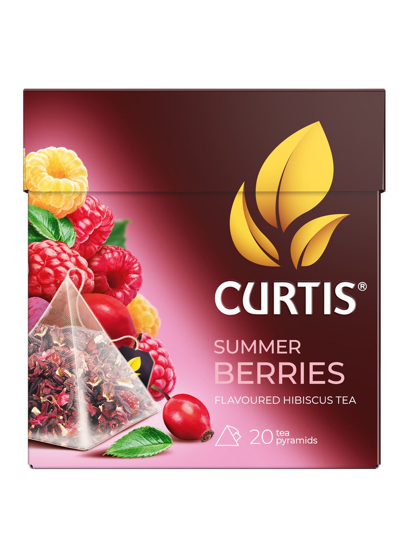 CURTIS Summer Berries Flavoured Fruit Herbal Tea in 20 Pyramid Tea Bags  - Image 2