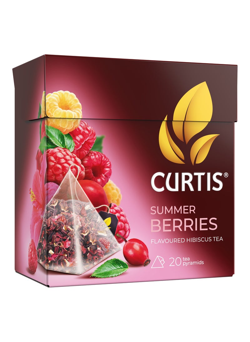 CURTIS Summer Berries Flavoured Fruit Herbal Tea in 20 Pyramid Tea Bags  - Image 3