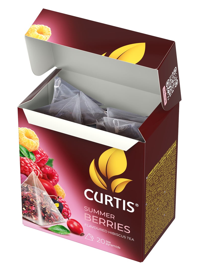 CURTIS Summer Berries Flavoured Fruit Herbal Tea in 20 Pyramid Tea Bags  - Image 4