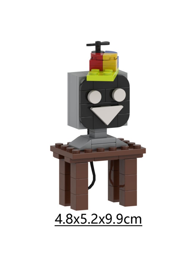 Rhythm Box Hand-made Doll Game Peripheral Model Ornaments SprunkiPlush Building Blocks Toy-Color:Rhythm Box—mr. Computer_775-16 (building Block Model) (plastic) - Image 1