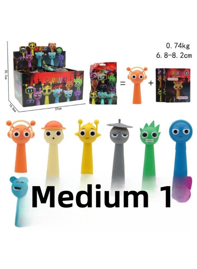 Rhythm Box Hand-made Doll Game Peripheral Model Ornaments SprunkiPlush Building Blocks Toy-Color:Rhythm Box—mr. Computer_775-16 (building Block Model) (plastic) - Image 4