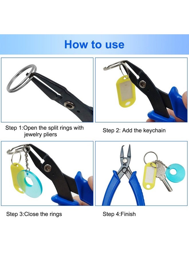 lyfLux Jewelry Pliers and Split Jump Rings Kit lyfLux 500 PCS 6 mm Metal Split Jump Rings Double Loops with Jump Ring Opening Pliers for Jewelry Beading Repair Making Supplies - Image 4
