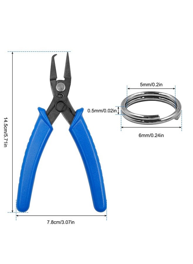 lyfLux Jewelry Pliers and Split Jump Rings Kit lyfLux 500 PCS 6 mm Metal Split Jump Rings Double Loops with Jump Ring Opening Pliers for Jewelry Beading Repair Making Supplies - Image 5
