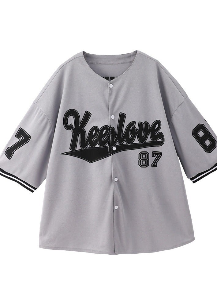 Kids Jazz Dance Costume Baseball Jacket Coat