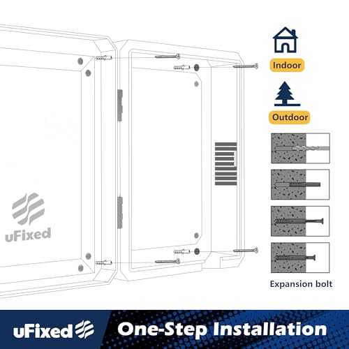 Ufixed Outdoor EV Charger Enclosure Wall Box with Lock for Tesla Wall charger and Chargepoint with Holder | Weatherproof Visible, Easy to Install, Black - Image 4