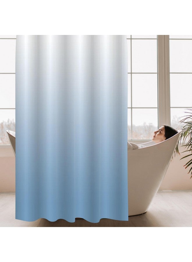 HOMETHREADS HOMETHREADS Embrace Luxury with Our 6-Feet Long Premium Polyester Shower Curtain with 12 Hooks for a Lavish Bathroom Ambiance | Stylish, Splendid, and Perfectly Sized (Blue, 180x180cm)  - Image 4